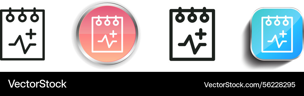 Medical icon thin linear regular and button style vector image