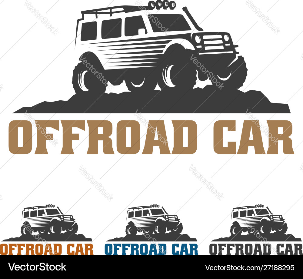 Off Road SUV Logo Template Vector Image