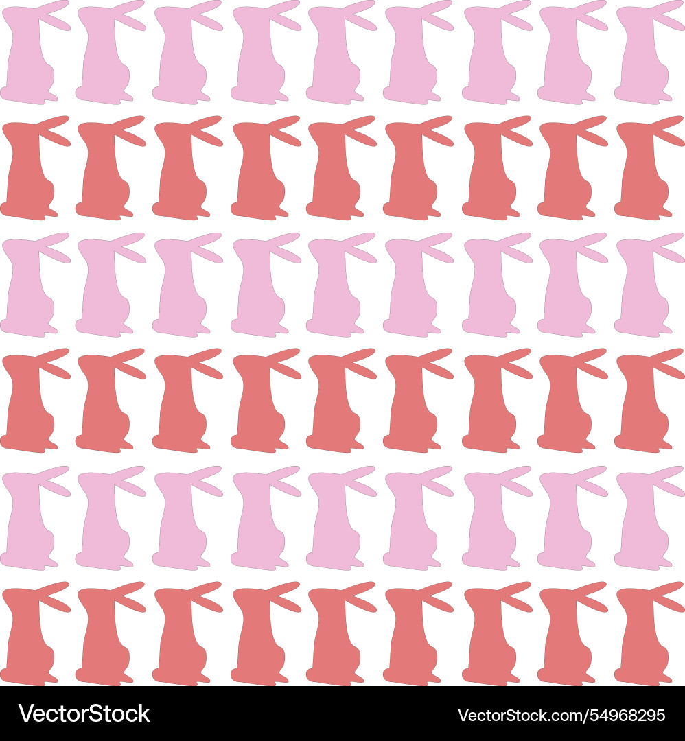 Spring bunnies design pattern texture vector image