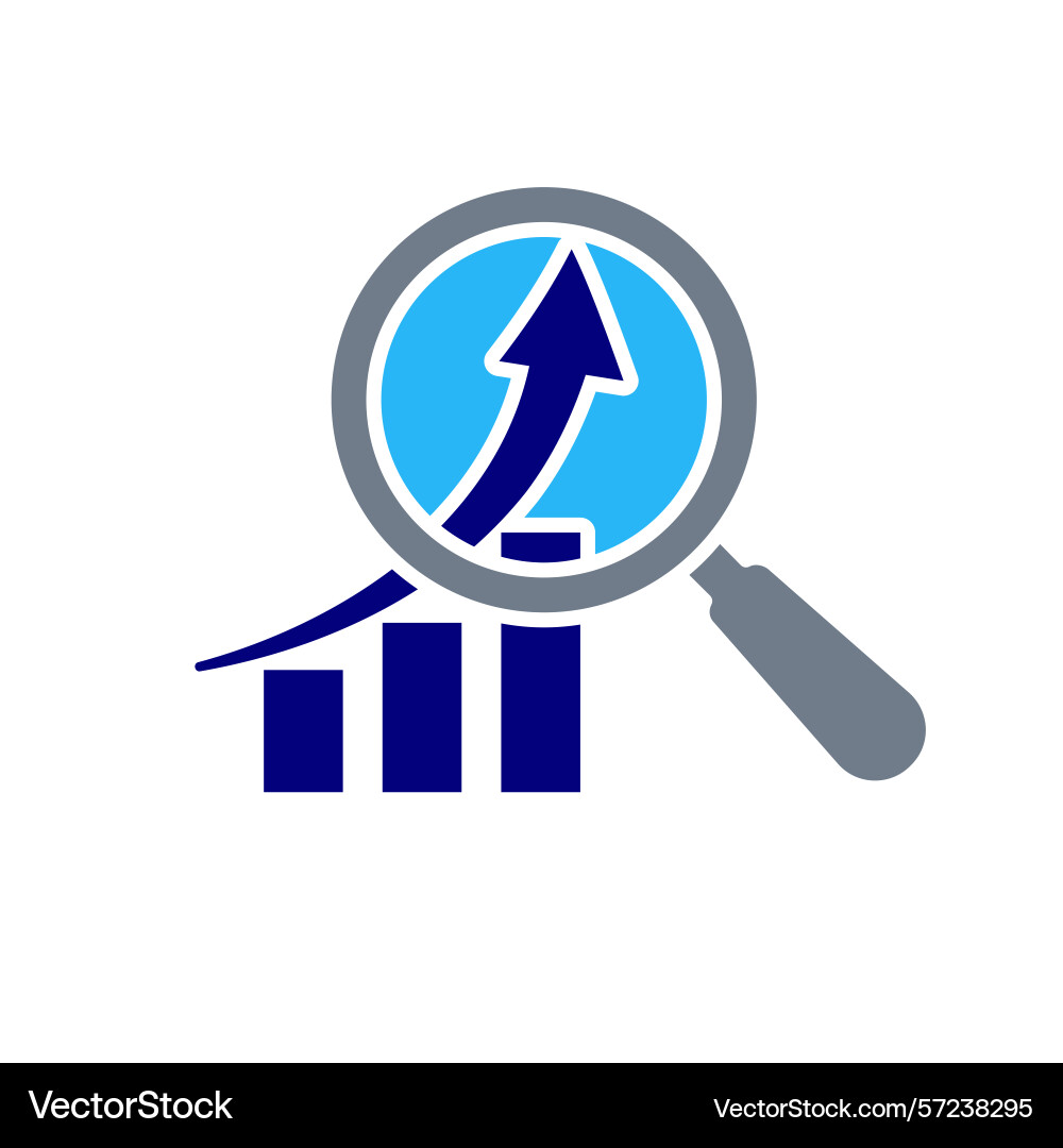 Technology icons predictive analytics upward Vector Image