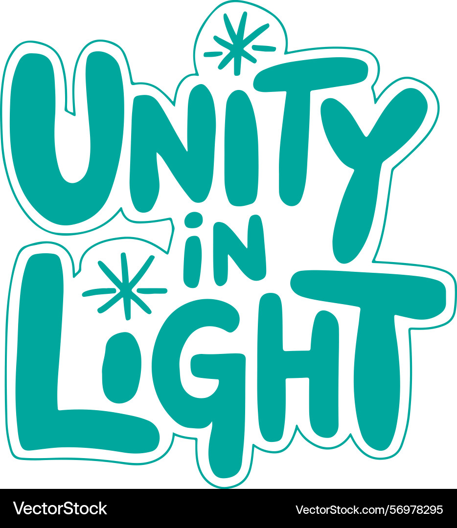 Unity in light bold text graphic Vector Image