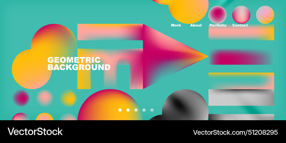 Various colorful geometric shapes abstract web Various colorful geometric shapes abstract web Vector Image