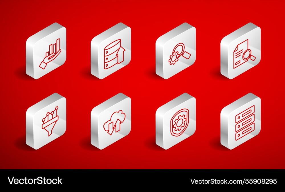 Zeilenserver Daten Web Hosting Lupe Zeilenserver Daten Web Hosting Lupe vektorbild