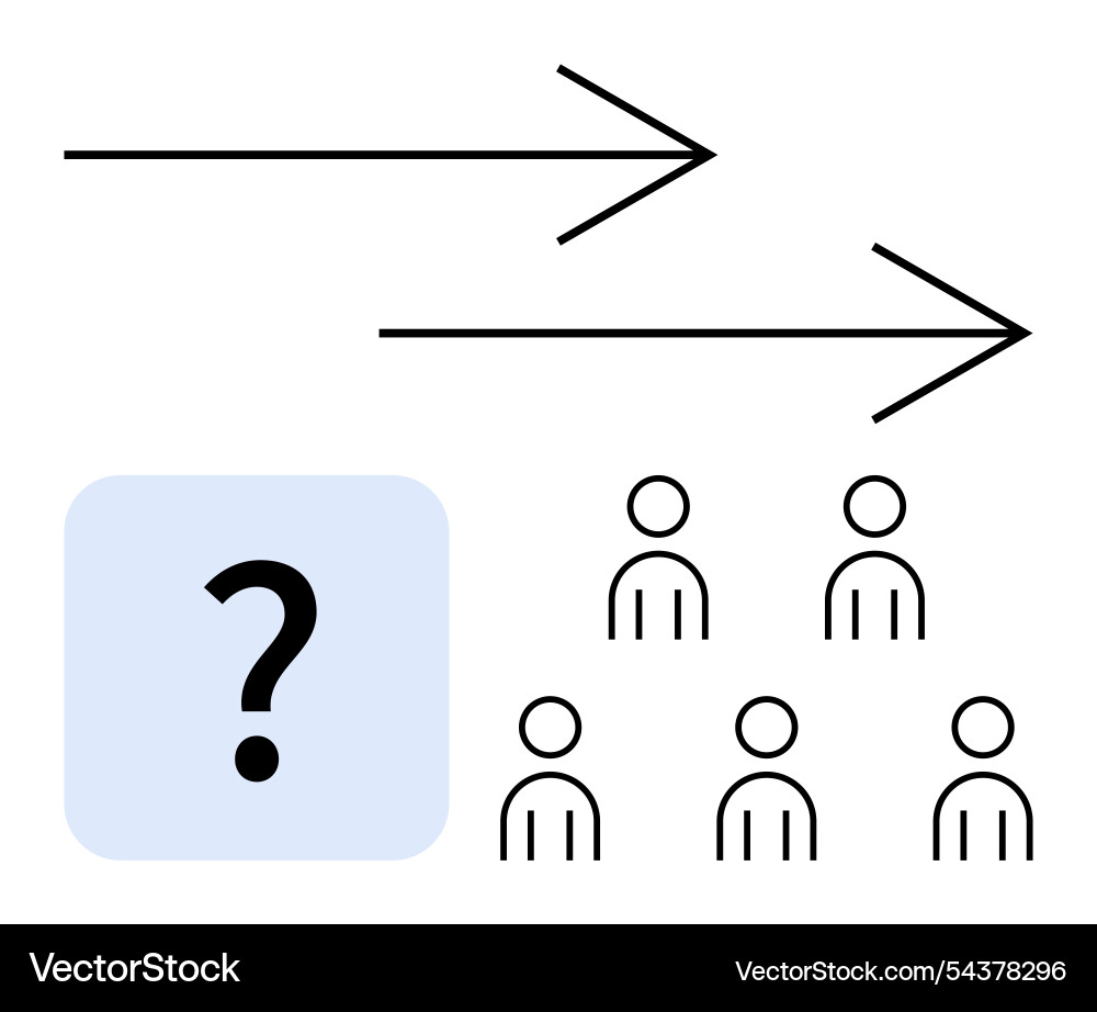 Decision making process with question mark Decision making process with question mark vector image