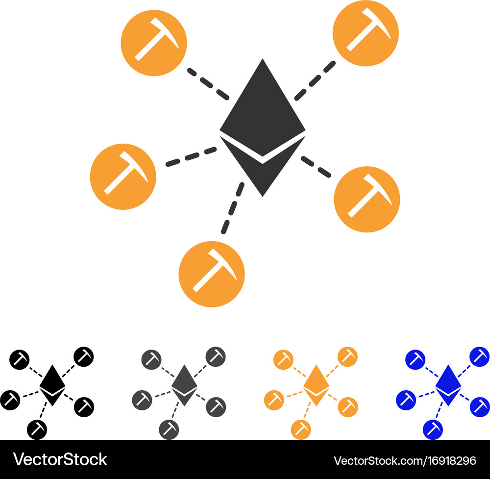 Ethereum mining pool icon – Royalty-Free Vector | VectorStock