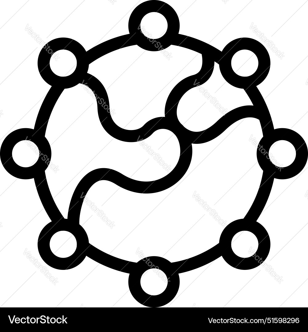 Global network connecting dots around the world Global network connecting dots around the world vector image