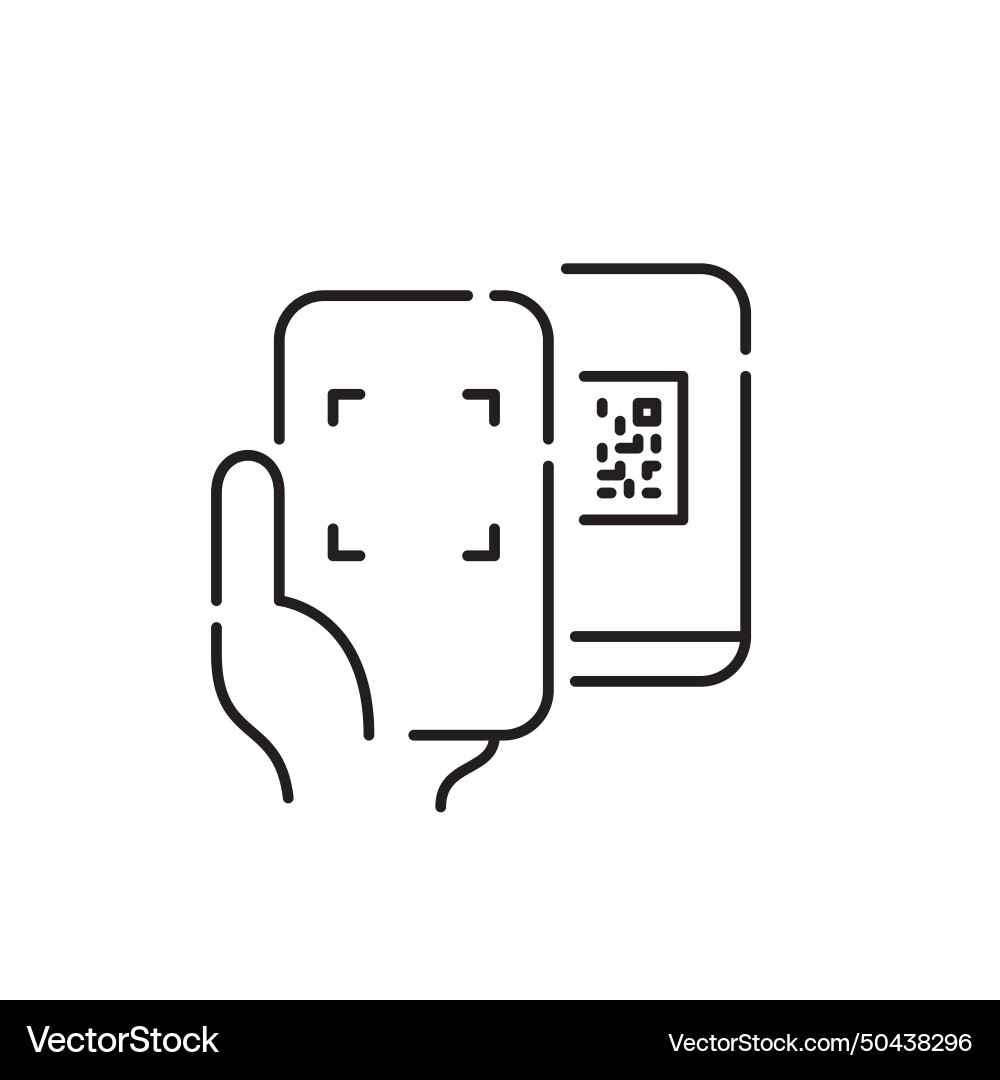 Scanning qr code from another smartphone using Scanning qr code from another smartphone using vector image