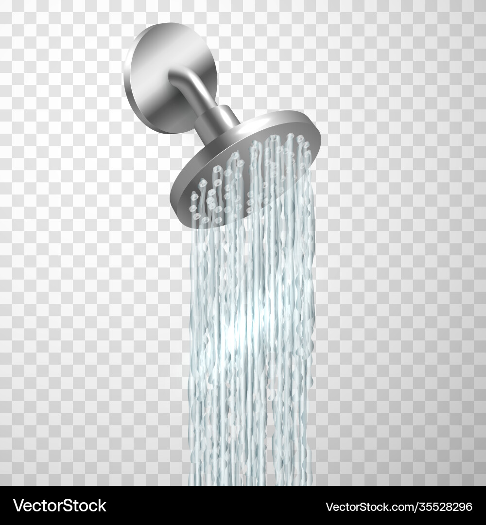 Shower head spray water in a bathroom Shower head spray water in a bathroom vector image