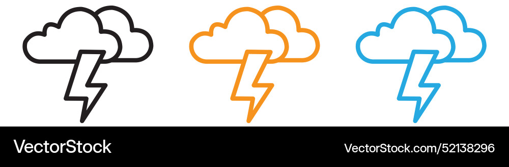 Storm logo set collection for web app ui Storm logo set collection for web app ui Vector Image