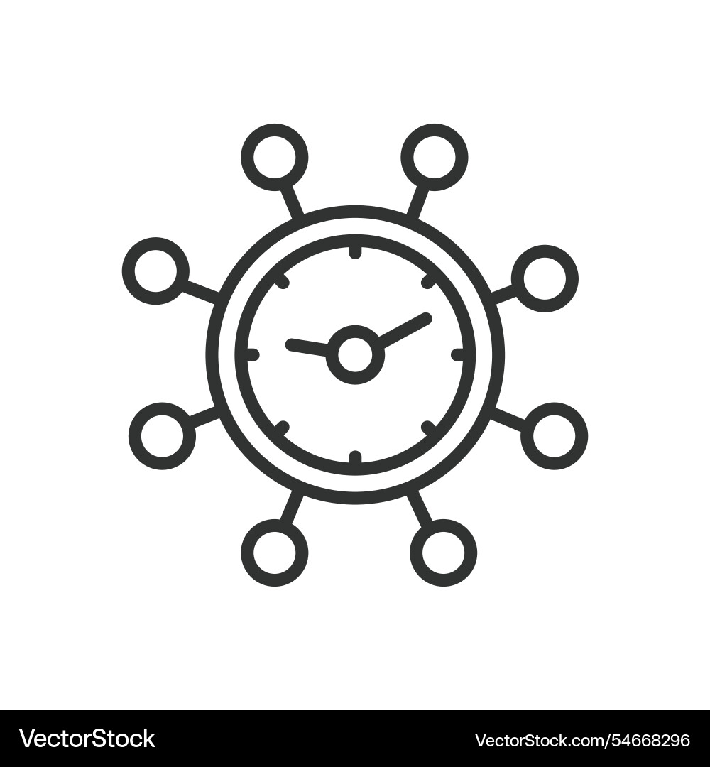 Time markers icon in line design Time markers icon in line design Vector Image