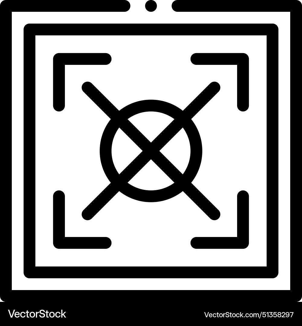 Auto focus icon thin linear style design isolated Vector Image