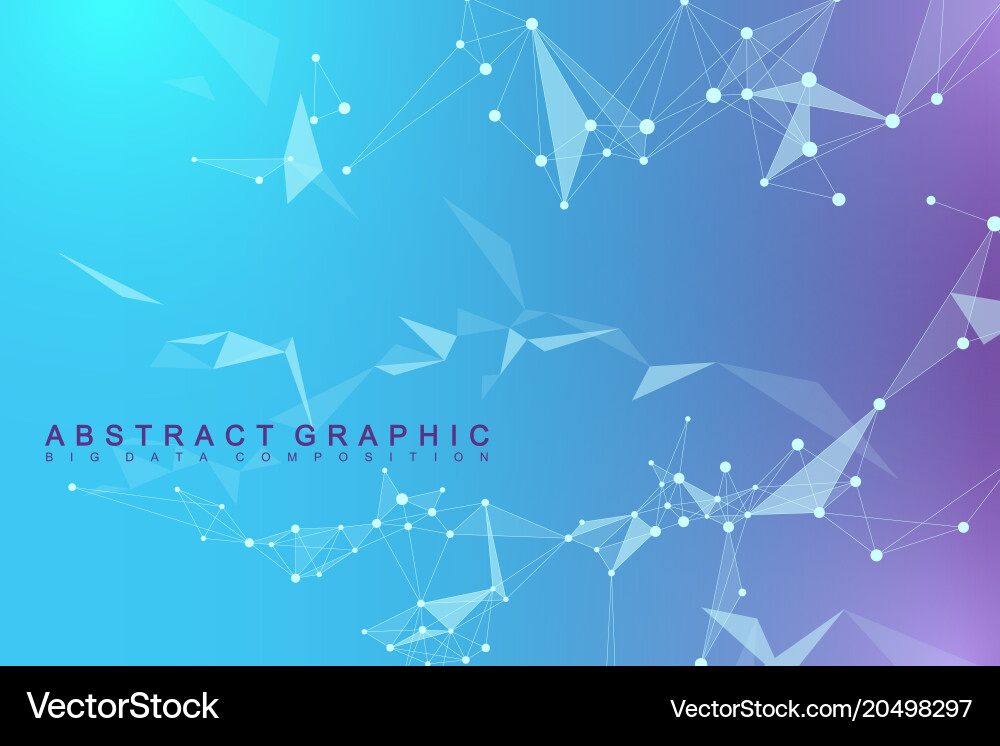 Big data visualization graphic abstract Vector Image