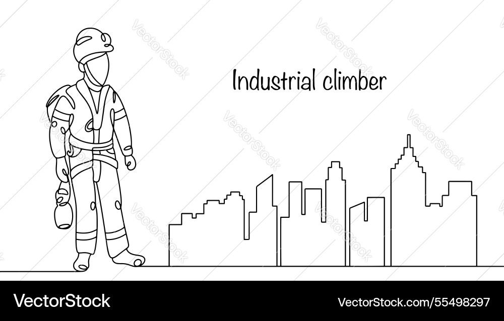 Industrial climber Industrial climber vector image