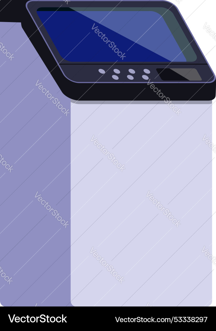 Modern atm machine displaying payment screen Modern atm machine displaying payment screen vector image