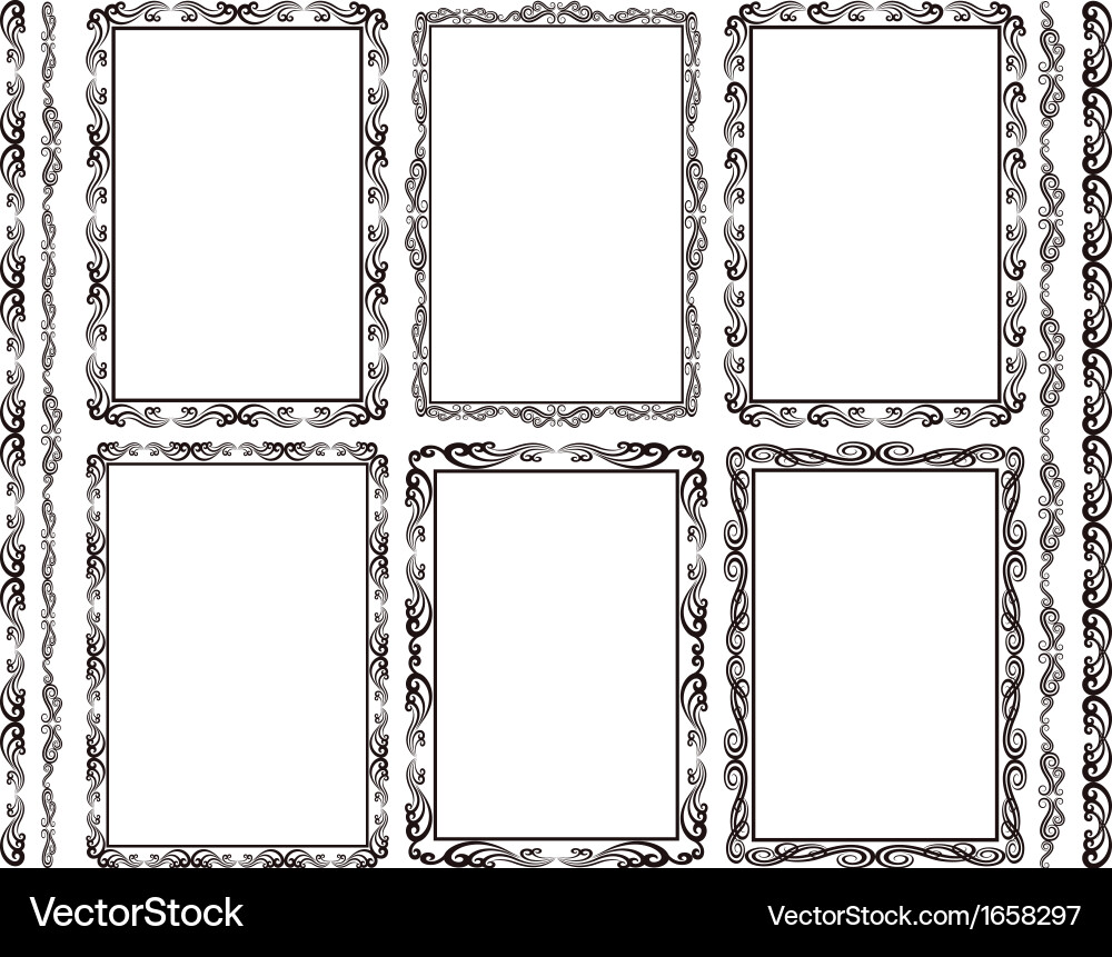 Rectangular frames Royalty Free Vector Image - VectorStock