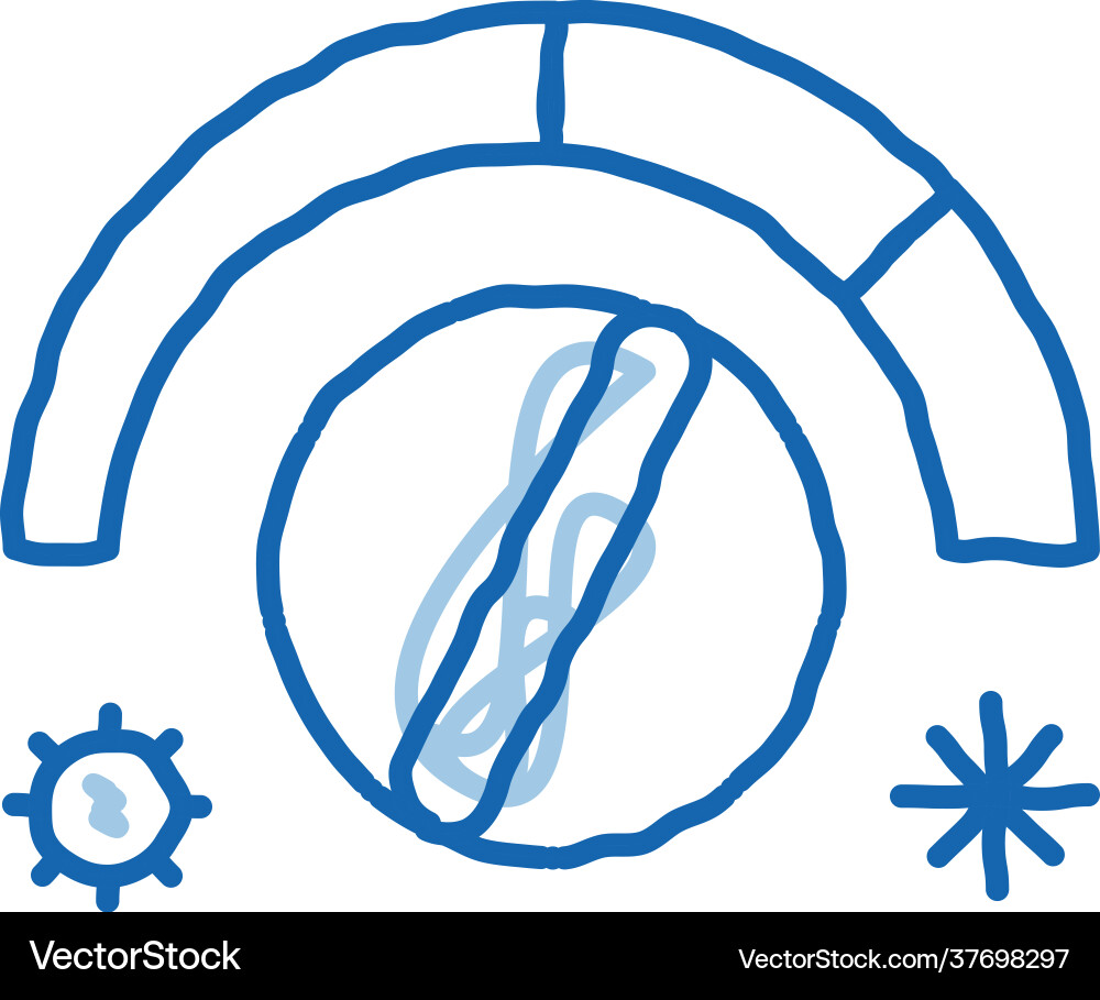 Termostat heating and cooling detail doodle icon Termostat heating and cooling detail doodle icon Vector Image