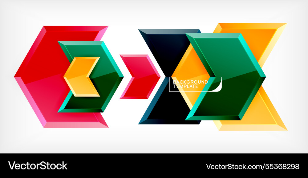 3d arrow techno design template Royalty Free Vector Image