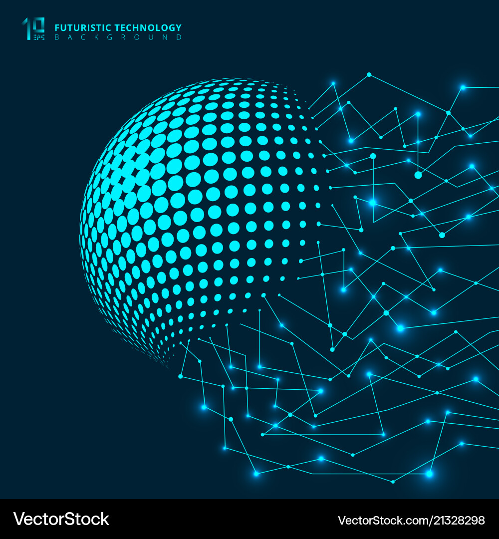 Abstrakte futuristische Technologie Netzwerk geometrische Abstrakte futuristische Technologie Netzwerk geometrische vektorbild