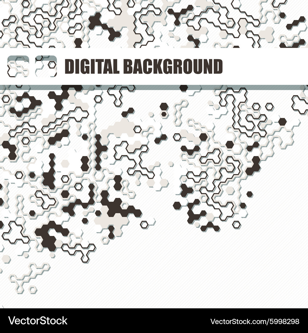 Background of different color hexagons Vector Image