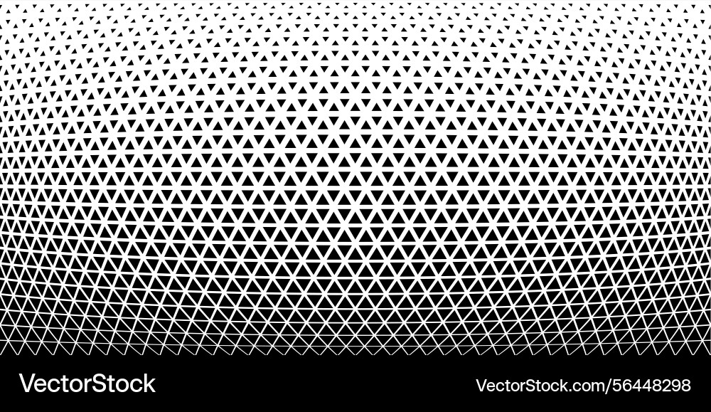 Curved triangular pattern with monochrome gradient Vector Image