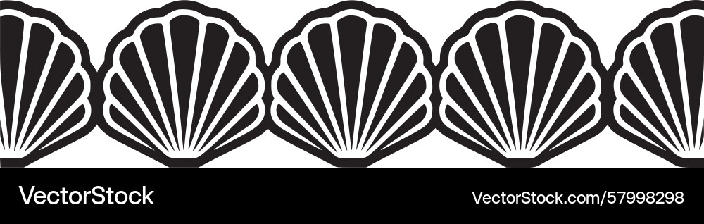 Shell Border Pattern Vector Image