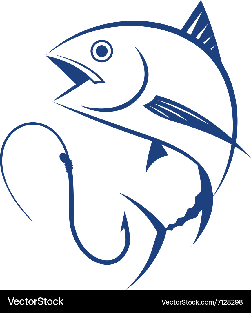 Tuna Fishing Icon Vector Image