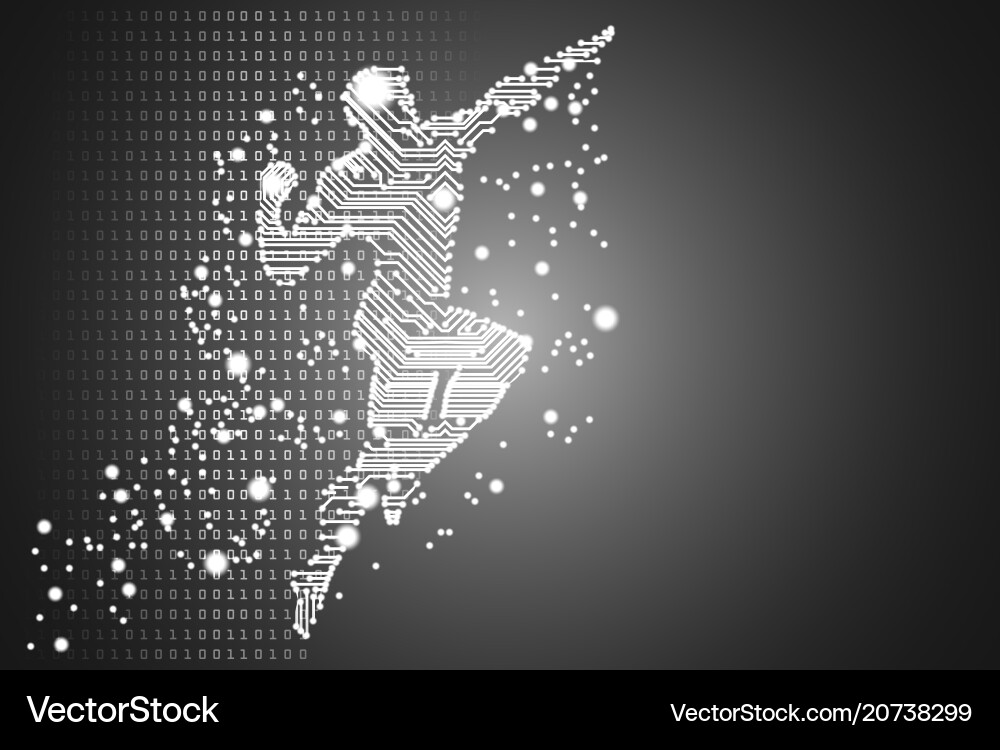 Big data and artificial intelligence concept Big data and artificial intelligence concept vector image