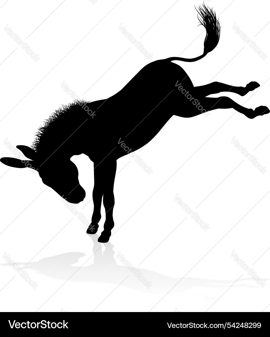 Donkey Silhouette Animal Vector Image