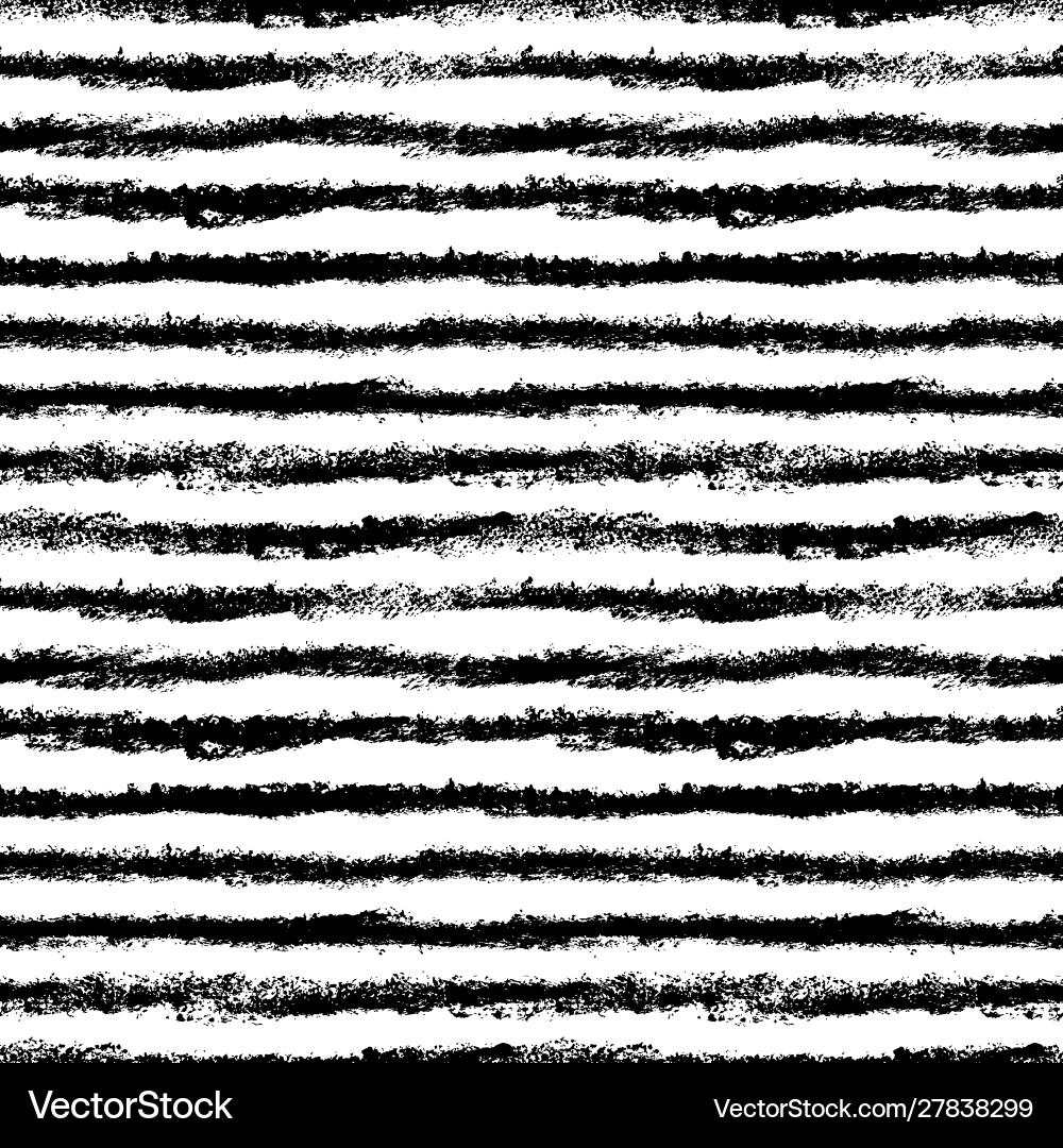 Horizontal charcoal lines seamless pattern vector image