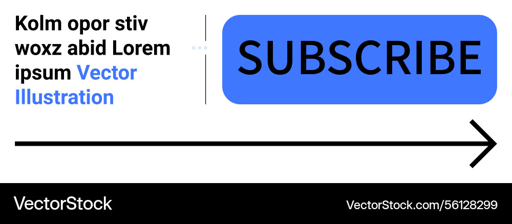 Subscription call-to-action button with arrow Subscription call-to-action button with arrow vector image