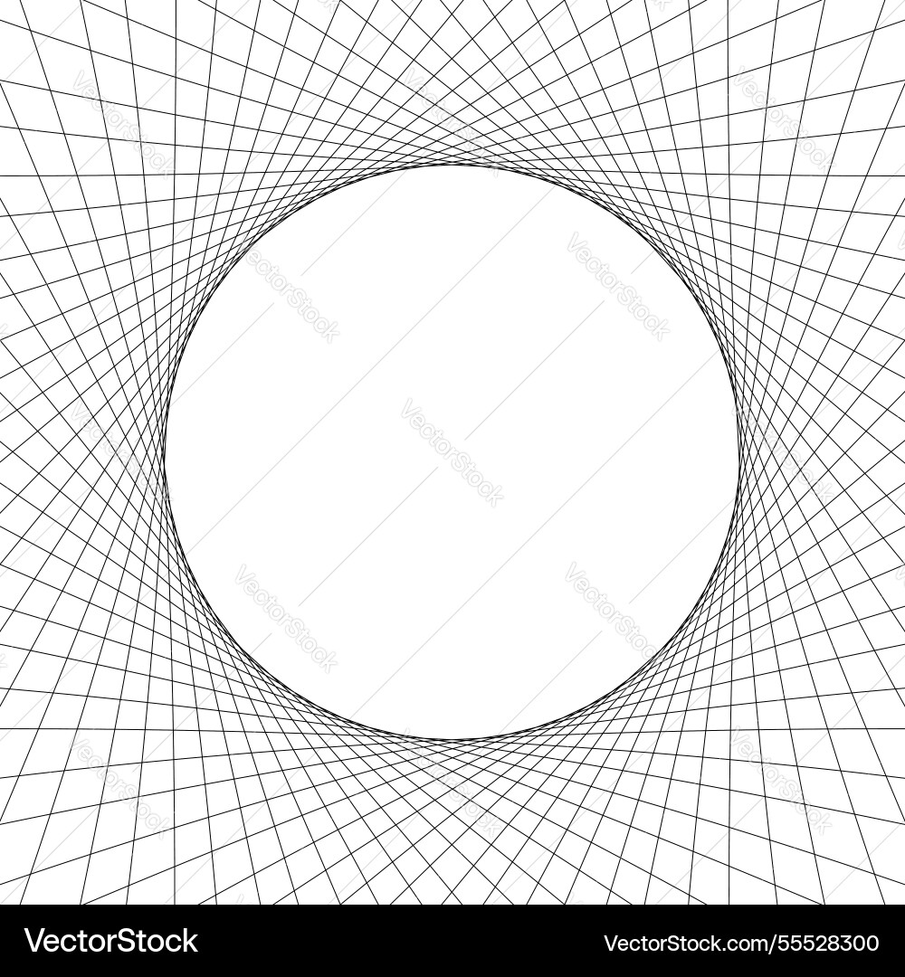 Circle wave art lines abstract for background vector image