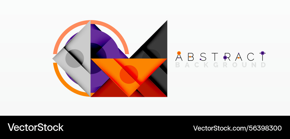 Geometric shapes overlap creating vibrant vector image