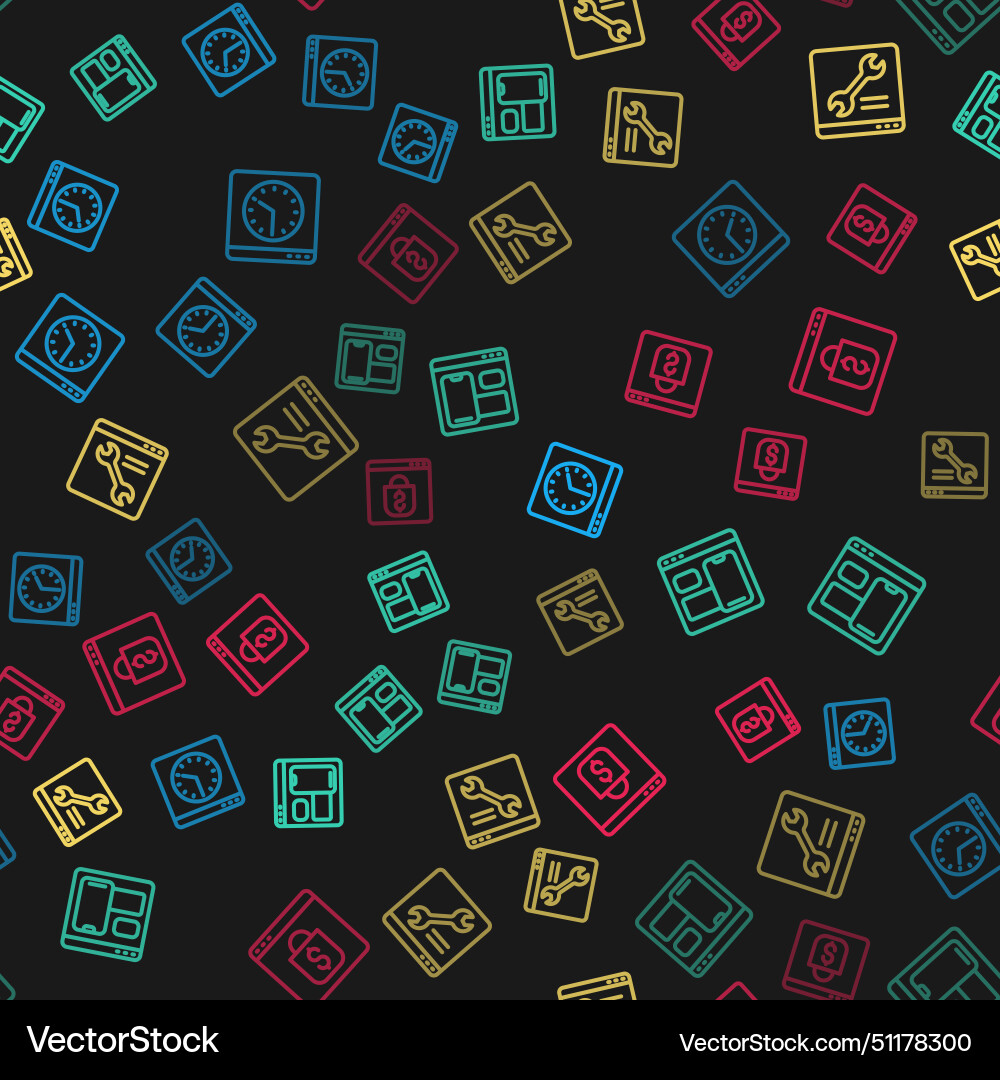 Set line browser window web developer programming Set line browser window web developer programming vector image