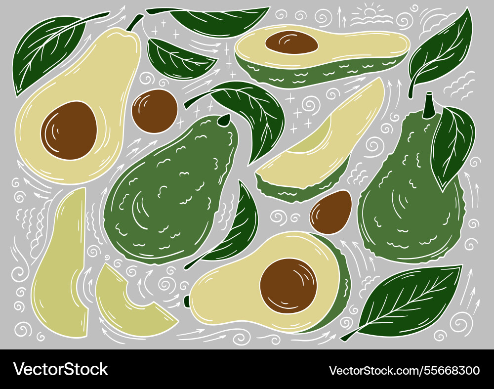 Set of color in hand draw style Vector Image