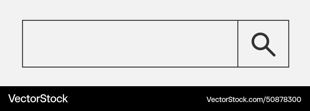 Simple search bar as part of user interface design Vector Image