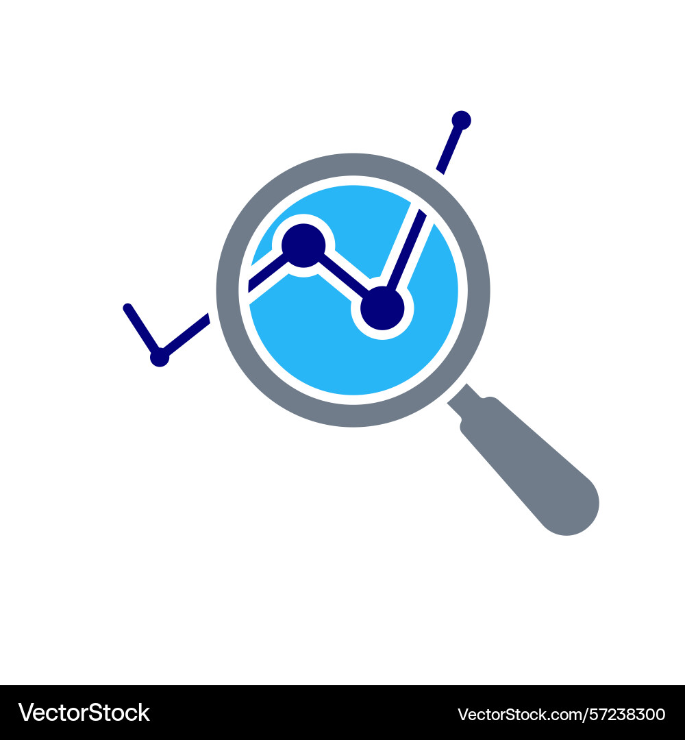 Technology icons predictive analytics graph vector image