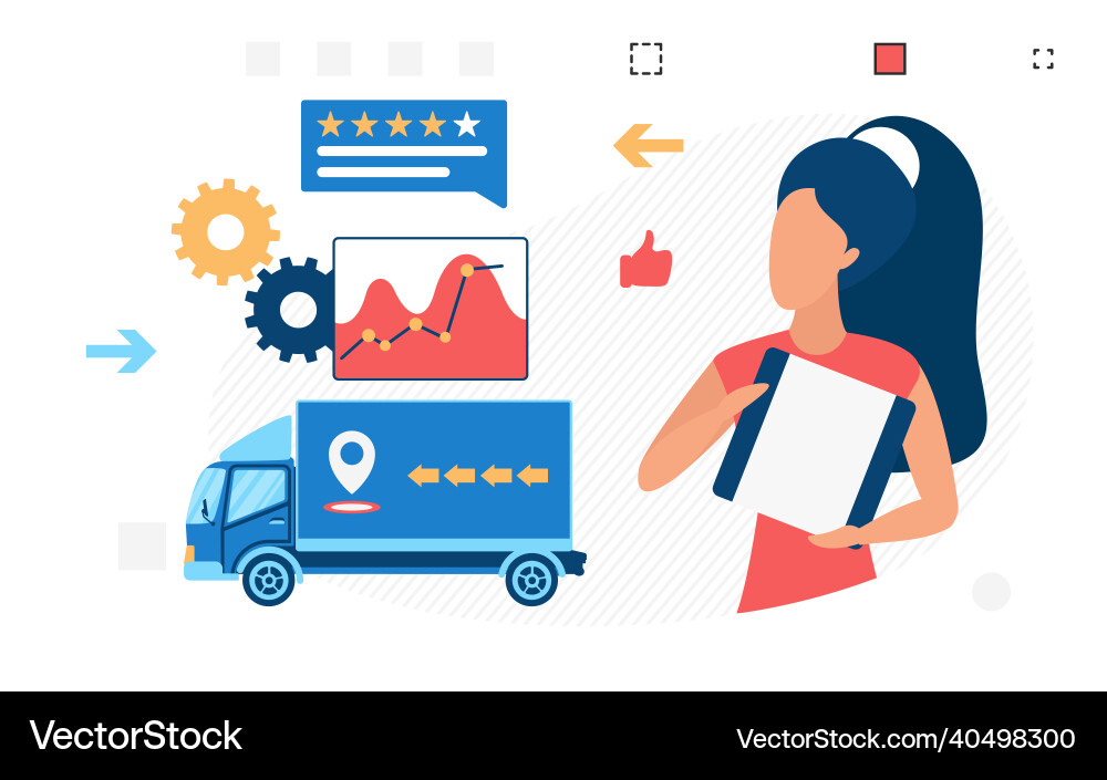 Unternehmen schnelle Lieferung Prozess und Service Versand Unternehmen schnelle Lieferung Prozess und Service Versand vektorbild