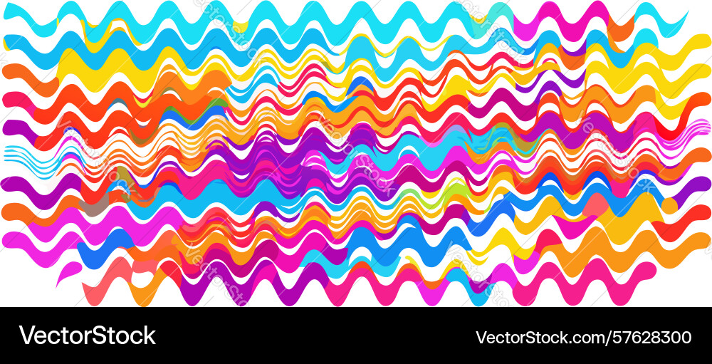 Vibrant zigzag wavy lines pattern dynamic vector image