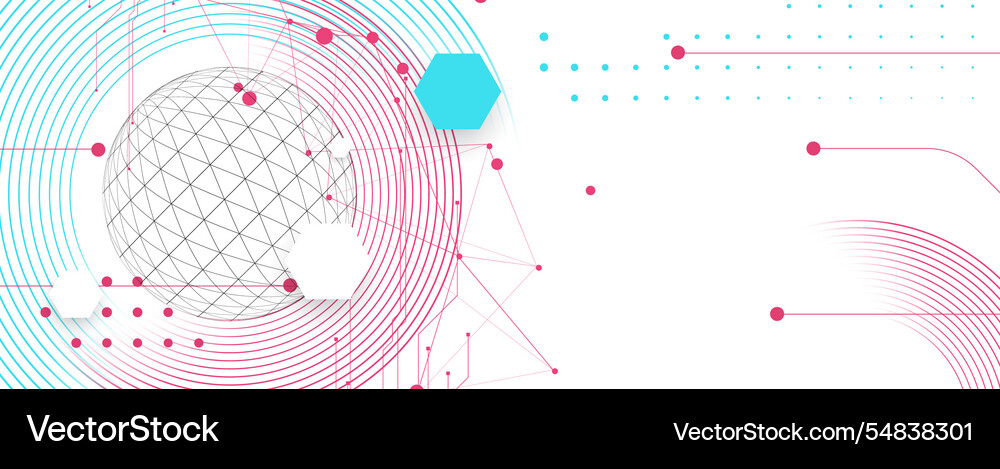 Abstract technology and science digital background Vector Image