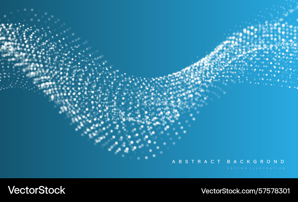 Abstract white mesh particles wave curve overlap Abstract white mesh particles wave curve overlap vector image