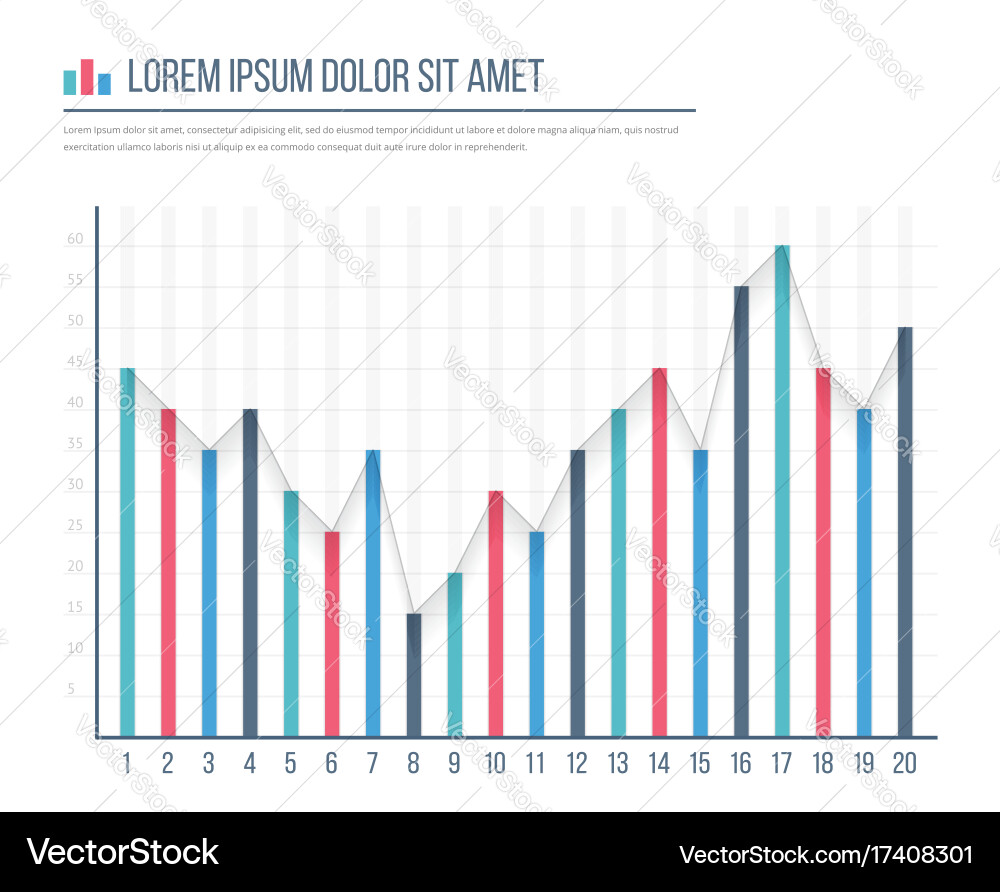 Bar Graph Template - Business Data vector image