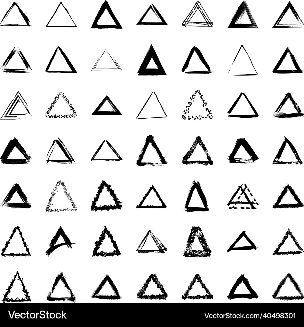Collection of textured triangular frames Collection of textured triangular frames vector image