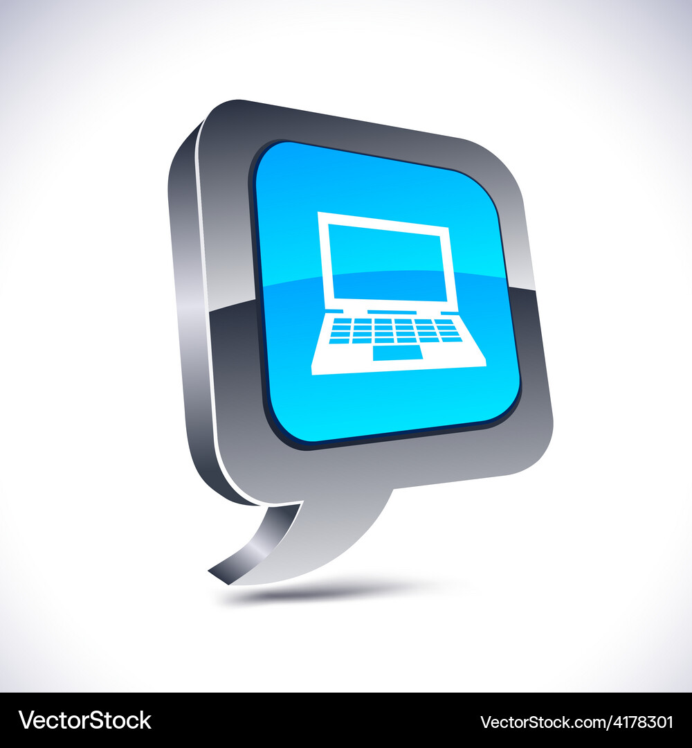 Notebook 3d balloon button Vector Image