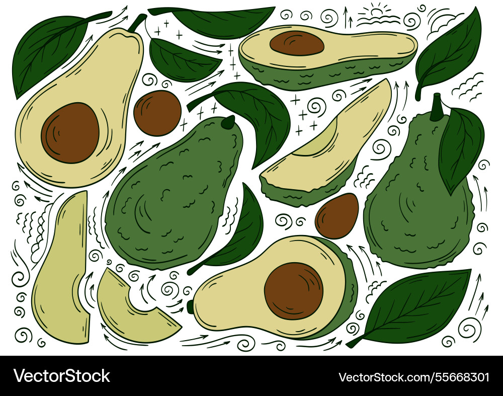 Set of color in hand draw style Set of color in hand draw style vector image