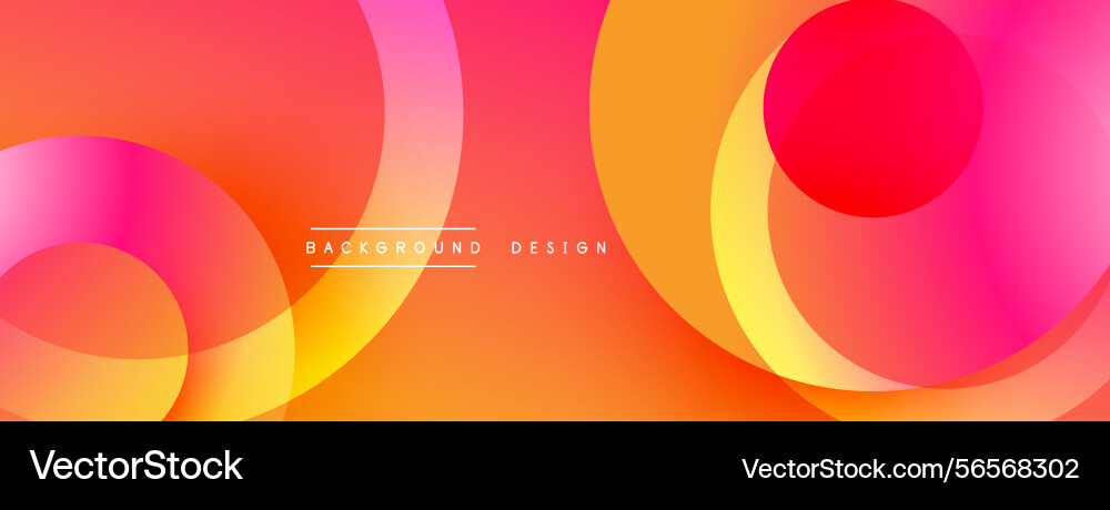 Abstract vibrant design features overlapping Abstract vibrant design features overlapping Vector Image