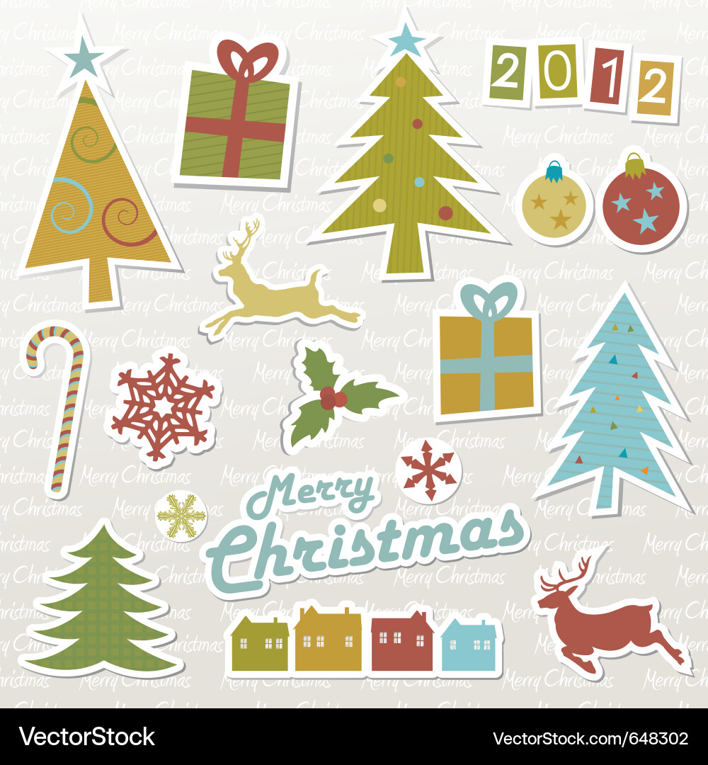 Christmas design elements Royalty Free Vector Image