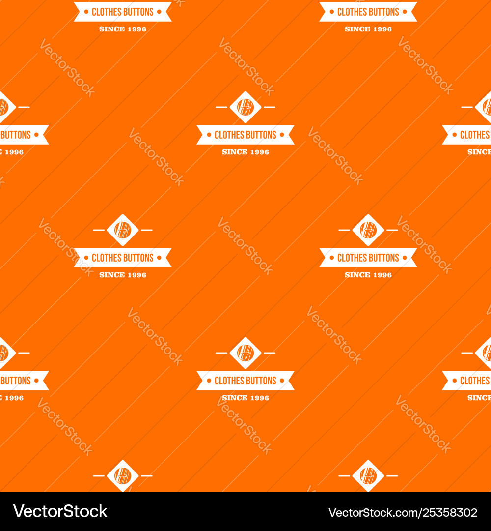 Clothes button element pattern orange Clothes button element pattern orange vector image