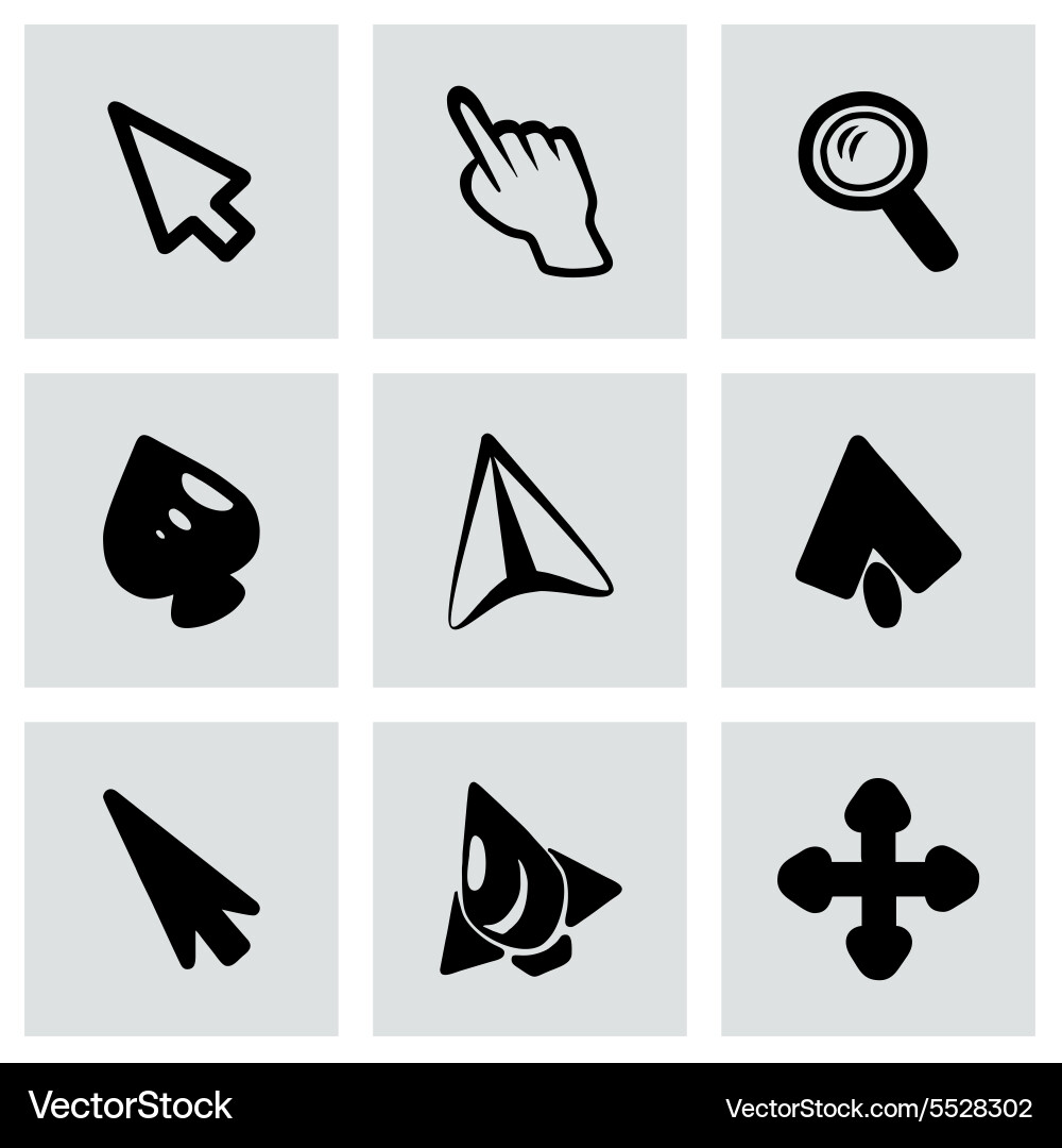 Cursor icon set vector image