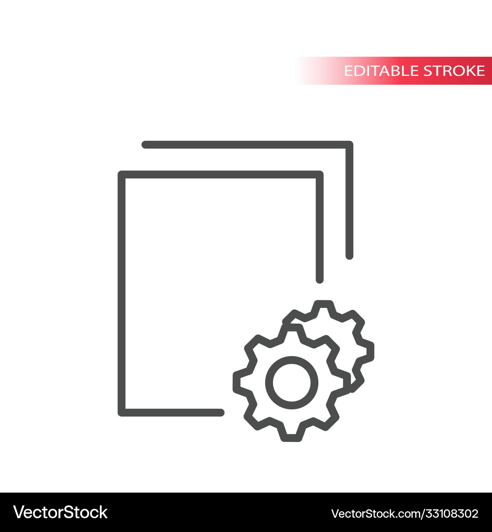 Documents processing thin line icon Vector Image