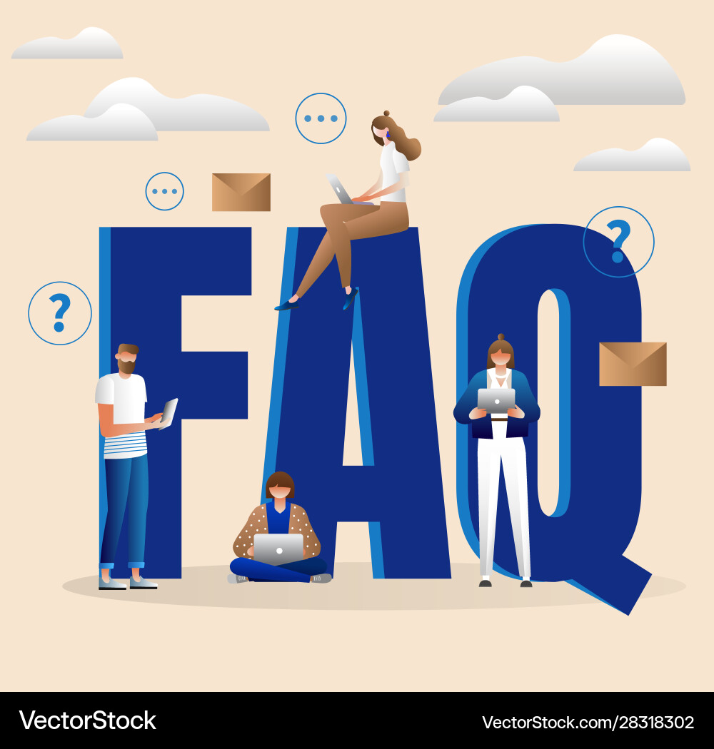 Faq and qa concept Faq and qa concept vector image